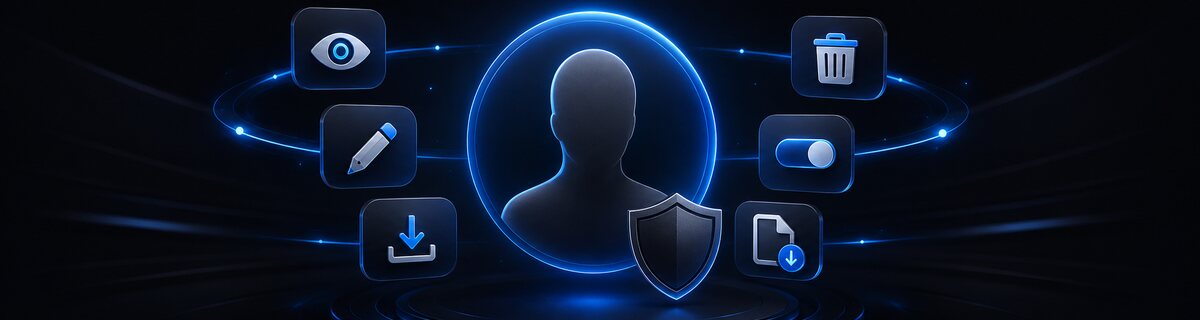 Gestionarea drepturilor utilizatorului asupra datelor cu caracter personal
