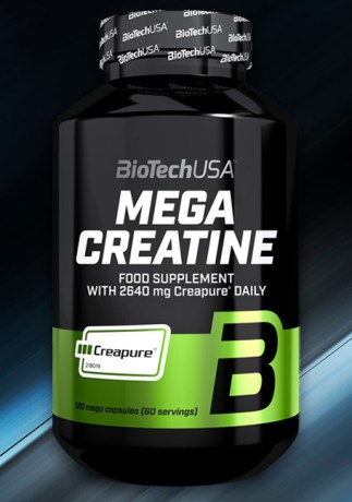 BioTechUSA Mega Creatine Creapure 120 Megacaps креатин в капсулах || BioTechUSA Mega Creatine Creapure 120 Megacaps creatină capsule