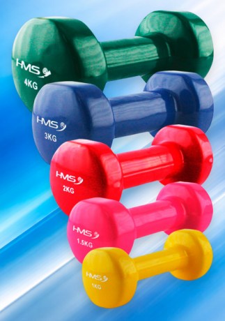 Винтовая гантель HMS 17023 с виниловым покрытием || Ganteră HMS 17023 cu acoperire din vinil