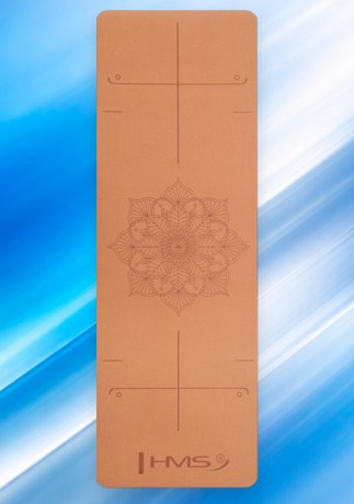 Коврик для йоги HMS YM11 TPE+пробка 182×61×0,6 см || Saltea de yoga HMS YM11 TPE+plută 182×61×0,6 cm