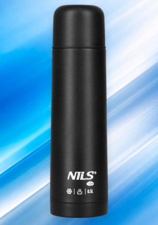 Термос туристический NILS CAMP NC3803 0,5 л (чёрный) || Termos turistic NILS CAMP NC3803 0,5 l (negru)