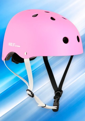 Розовый шлем Nils Extreme MTW001 с ремешком и пряжкой || Cască roz Nils Extreme MTW001 cu curea și cataramă