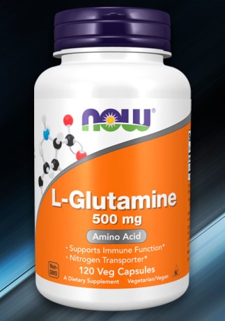 NOW Foods L-Glutamine 500 mg, флакон 120 растительных капсул || NOW Foods L-Glutamine 500 mg, flacon cu 120 capsule vegetale